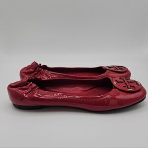 Tory Burch Reva ballet flats red patent leather size 6.5